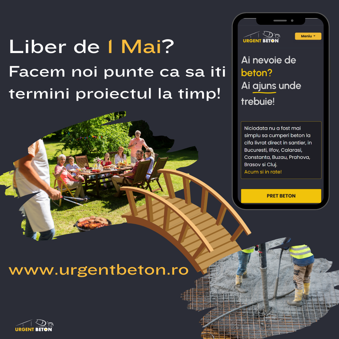 1 Mai liber? Platforma Urgent Beton ramane deschisa pentru comenzi!