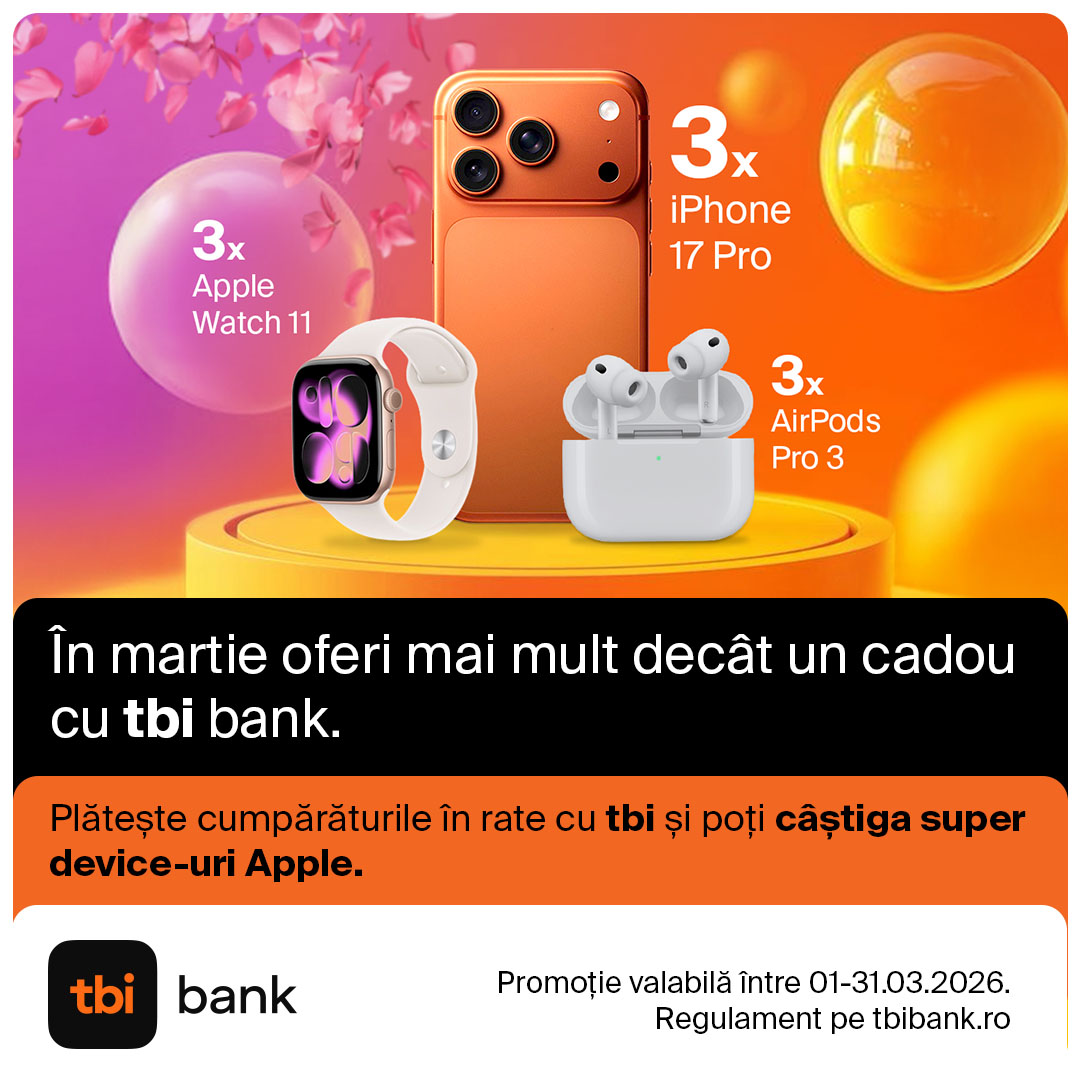 Luna cadourilor cu TBI Bank – Comanda beton in rate si poti castiga premii Apple